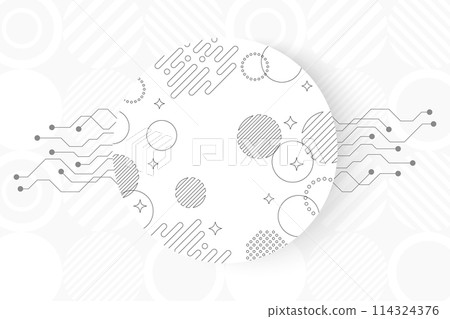 Geometry Abstract Circuit Circle Science Stripes background 114324376
