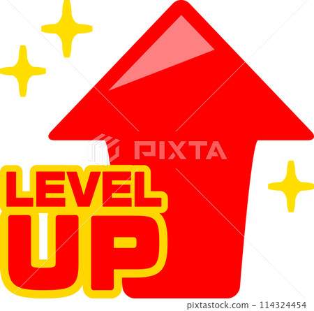 Level up letter and arrow icon 114324454