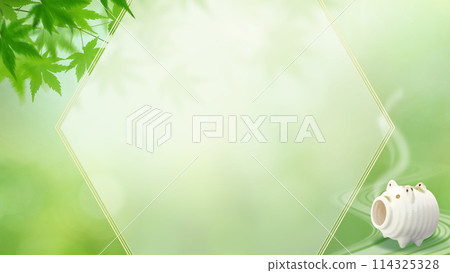 Refreshing and cute Japanese-style summer background Refreshing and cute Japanese-style summer background 114325328