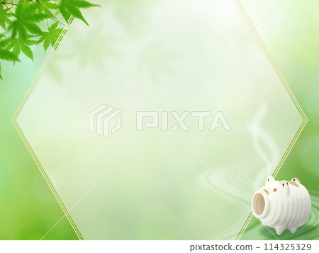 Refreshing and cute Japanese-style summer background Refreshing and cute Japanese-style summer background 114325329