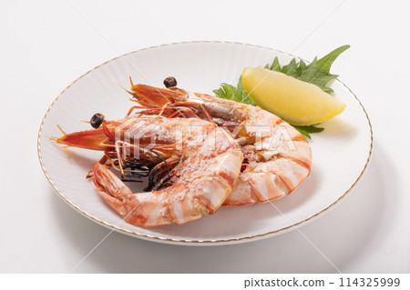 [Indonesia] Wild head-on shrimp grilled with salt 114325999