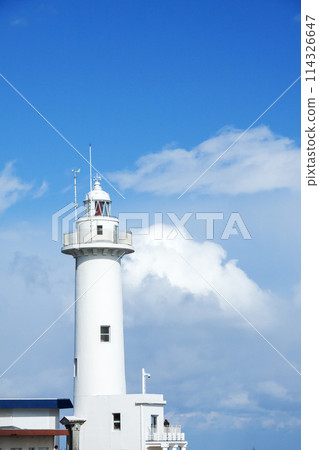 View of Daiozaki Lighthouse from Yawatasan Park (Daioucho, Shima City, Mie Prefecture) View of Daiozaki Lighthouse from Yawatasan Park (Daioucho, Shima City, Mie Prefecture) 114326647