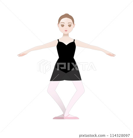 芭蕾舞課 illustration_plié 114328097