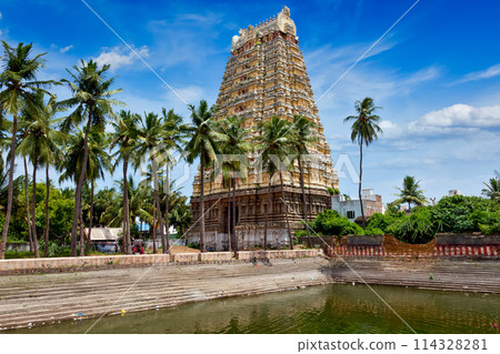 Gopura tower and temple tank of Lord Bhakthavatsaleswarar Temp Gopura tower and temple tank of Lord Bhakthavatsaleswarar Temp 114328281