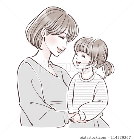 親子插畫素材 114329267