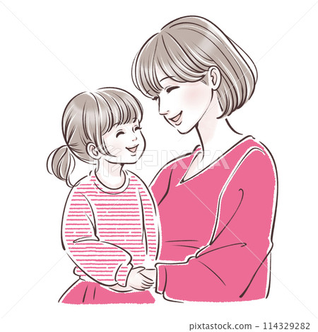 親子插畫素材 114329282