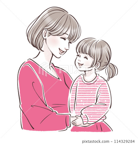 Parent and child illustration material 114329284