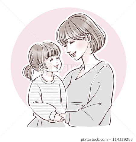 Parent and child illustration material Parent and child illustration material 114329293