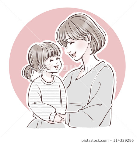 Parent and child illustration material 114329296