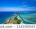 [Okinawa, Miyakojima] Ikema Island and Ikema Bridge seen from Higashi-Hennazaki photographed from the sky with a drone③ 114330543