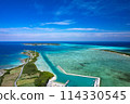 [Okinawa, Miyakojima] Ikema Island and Ikema Bridge seen from Higashi-Hennazaki photographed from the sky with a drone ④ 114330545