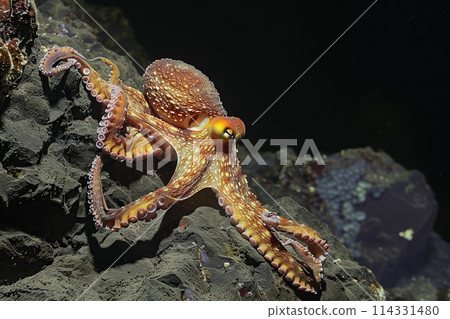 Octopus in water 114331480