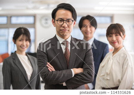 Four businessmen in suits 114331626