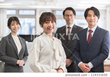 Four businessmen in suits 114331630