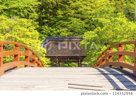 Nara, Muroji Temple, drum bridge over the Muro River 114332956