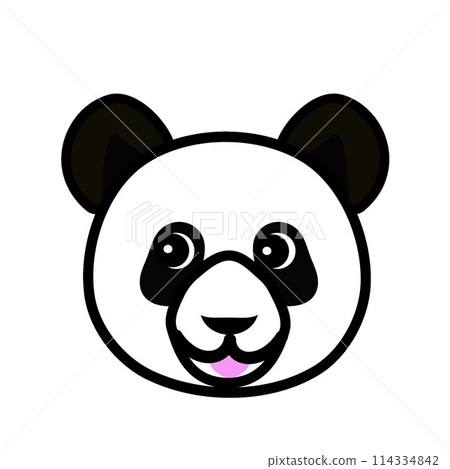 Panda face illustration 114334842