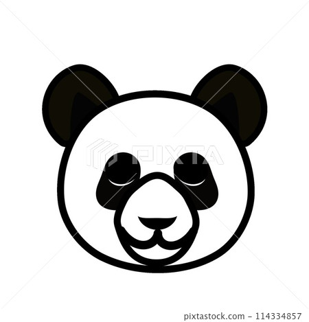 Panda face illustration 114334857