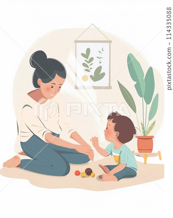 Family Images collection for creating relatable Instagram highlights, family moments, mother and child. 114335088