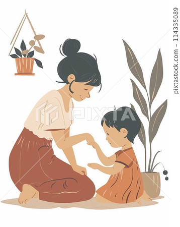 Family Images collection for creating relatable Instagram highlights, family moments, mother and child. 114335089