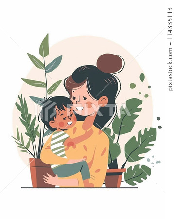 Family Images collection for creating relatable Instagram highlights, family moments, mother and child. 114335113