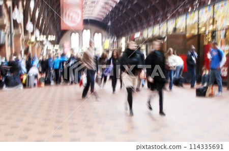People, walking and town square with motion blur of busy mall or building for commute or travel in city. Group, community or pedestrians moving with crowd, population or public sector in urban area People, walking and town square with motion blur of busy mall or building for commute or travel in city. Group, community or pedestrians moving with crowd, population or public sector in urban area 114335691