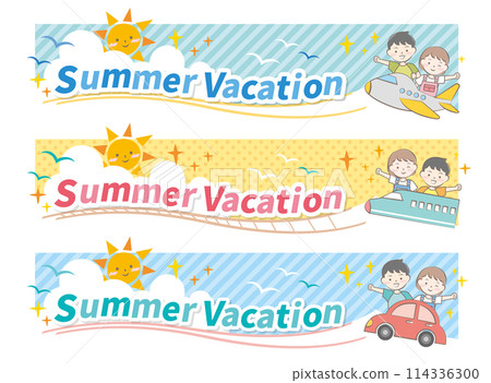 Summer vacation title for kids and vehicles Summer vacation 114336300