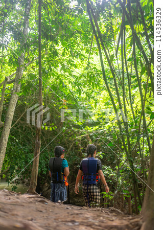 Eco tourism, Green tourism, Sustainable tourism and Ecosystem and preserve nature concept, Travel nature conservation 114336329