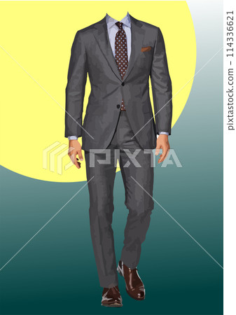Abstract handsome man without face. Vector 3d illustration Abstract handsome man without face. Vector 3d illustration 114336621