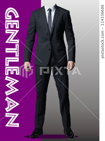 Abstract handsome man without face. Vector 3d illustration 114336686