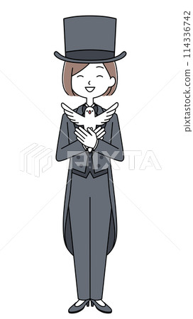 一個魔術師女人的插圖 一個魔術師女人的插圖 114336742