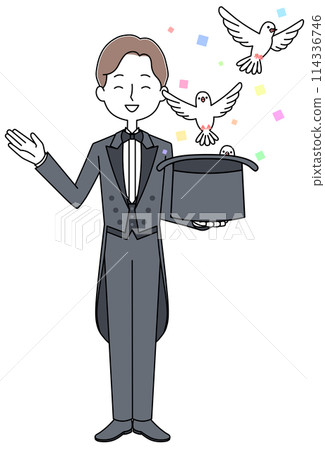 男性魔術師的插圖 114336746