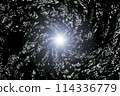 外太空扭曲圖像的背景材料（蟲洞/黑洞圖像） 114336779