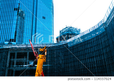 Large-scale construction underway Takanawa Gateway 2024.04 b-3 Light color 114337024
