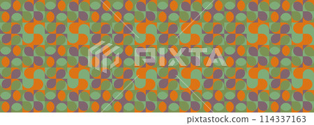 Abstract geometric pattern. Retro style design background with pastel colors. 114337163