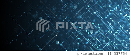Technology abstract futuristic science background for internet business. Big data concept. Vector art. 114337764