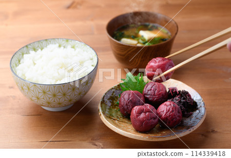 傳統酸梅(紫蘇醃製的梅子) 傳統酸梅(紫蘇醃製的梅子) 114339418