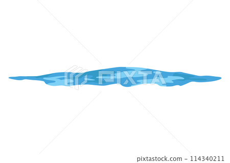 Animation water wave frame. Water splash for animation and visual effects. Sea or ocean wave with drops or splatters. Cartoon vector illustration 114340211