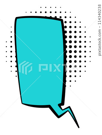 Comic style speech bubble. Speech balloon or element. Funny vector design element. Vector cartoon illustration isolated on white background 114340238