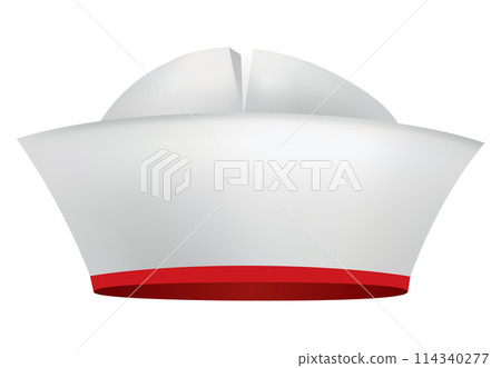 Nurse cap icon, white simple image isolated. Minimalist medical illustration 114340277