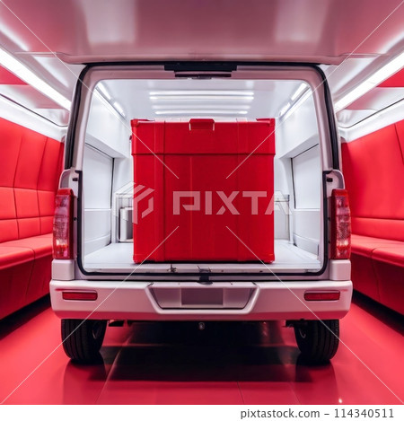 the car big trunk open view. 114340511