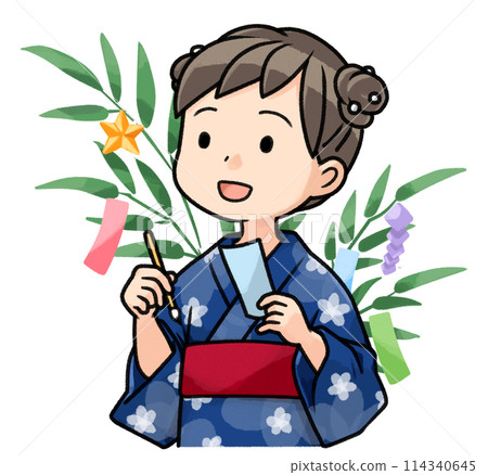 Tanabata Girl (Bamboo Decoration) Tanabata Girl (Bamboo Decoration) 114340645