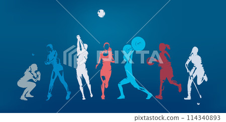 Running woman, isolated vector silhouette, front view Running woman, isolated vector silhouette, front view 114340893
