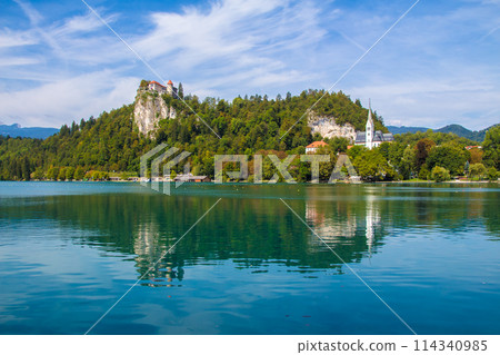view of Bled lake view of Bled lake 114340985