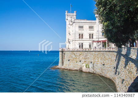 The Miramare Castle in Trieste, Italy The Miramare Castle in Trieste, Italy 114340987