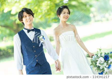 Young men and women, wedding dresses, bridal images Young men and women, wedding dresses, bridal images 114341217