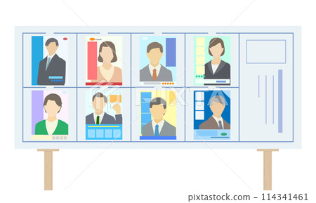 選舉海報佈告欄插圖 114341461