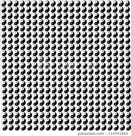 Yin and Yang motif wallpaper illustration 114341844