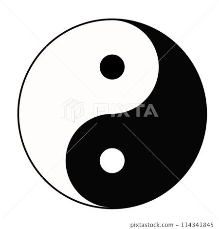 Illustration of the Yin Yang symbol Illustration of the Yin Yang symbol 114341845