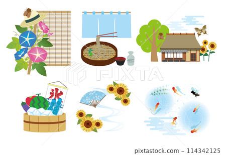 夏日清涼日係材質 114342125