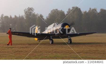 North American T-6G Texan launches North American T-6G Texan launches 114344641
